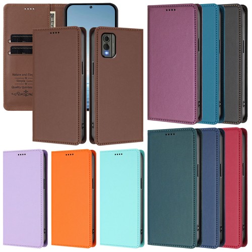 Magnetic flip leather phone - magnetic,